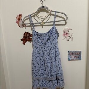 Hollister Blue Floral Mini Dress